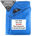 Blue S-Grade Tarpaulin 4m x 5m