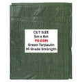 Green M-Grade Tarpaulin 5m x 8m