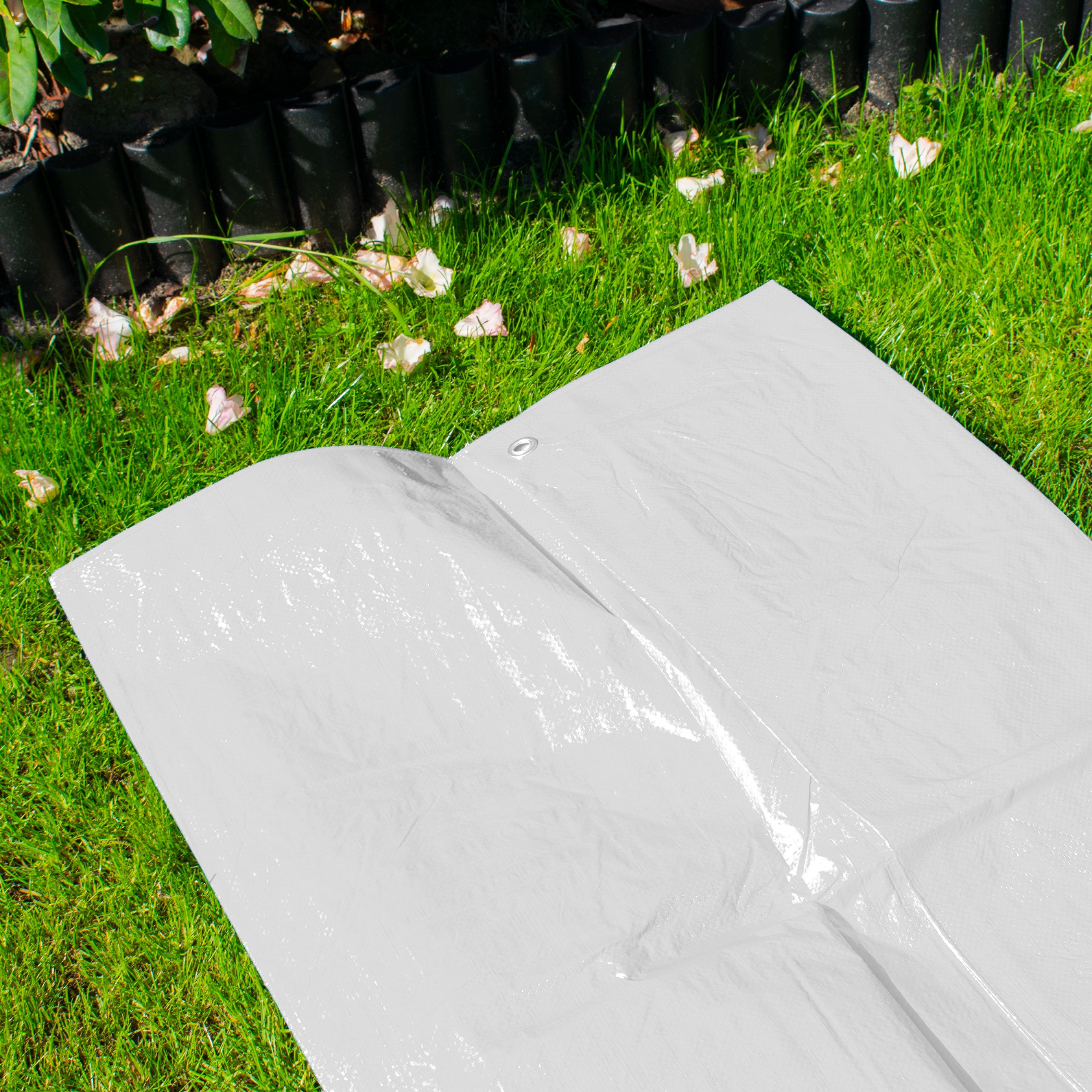 White M-Grade Tarpaulin 5m x 5m