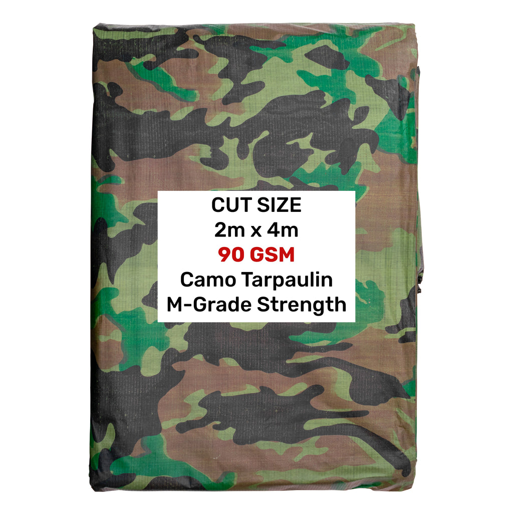 Camouflage M-Grade Tarpaulin 2m x 4m