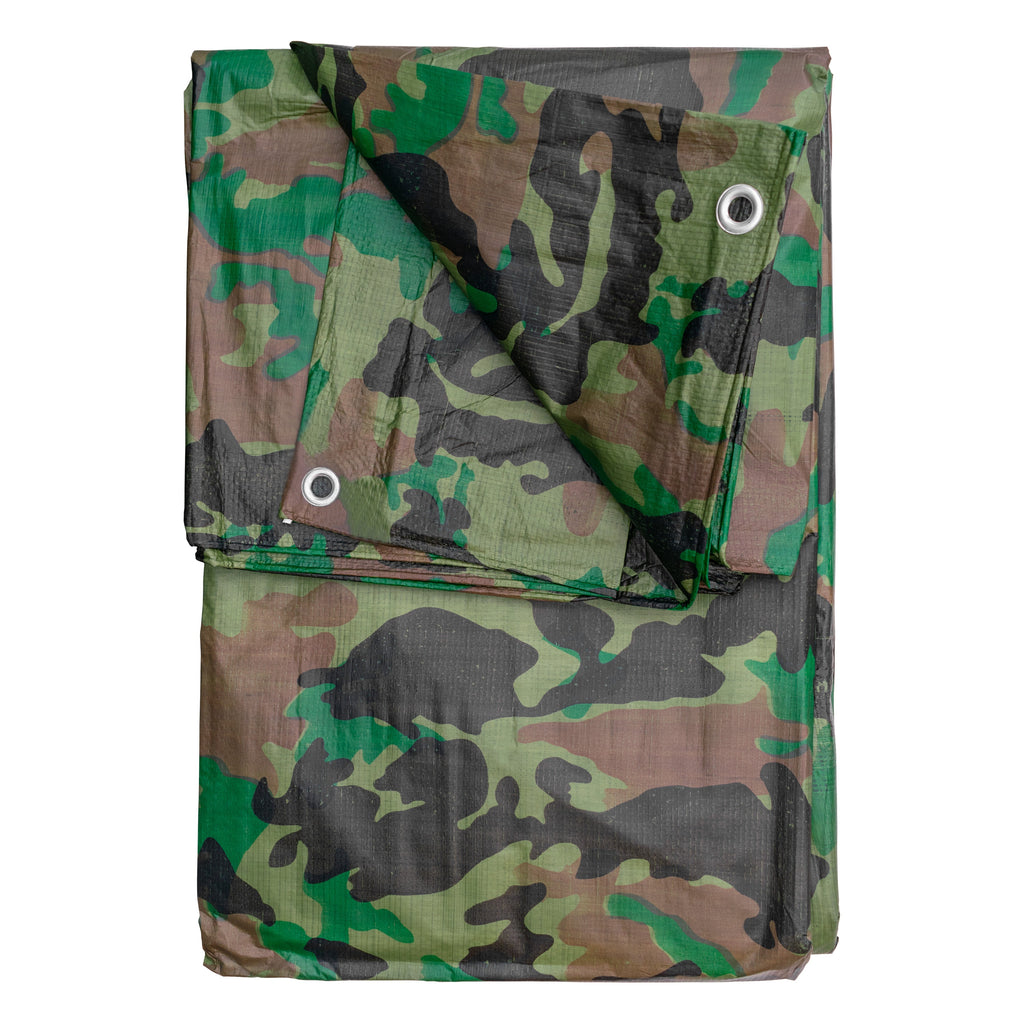 Camouflage M-Grade Tarpaulin 4m x 6m