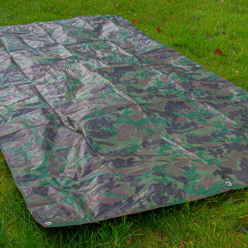 Camouflage M-Grade Tarpaulin 5m x 6m