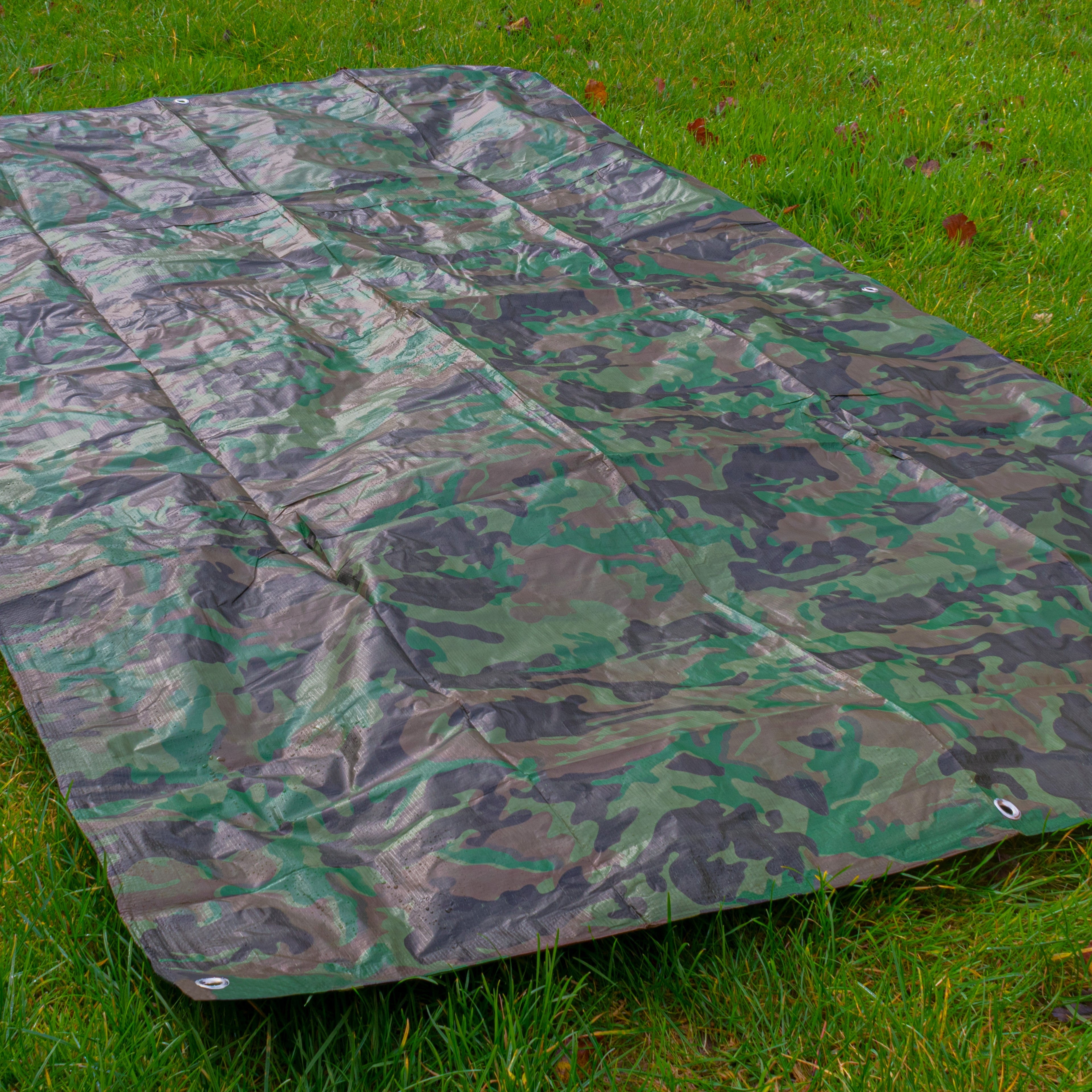 Camouflage M-Grade Tarpaulin 2m x 2m