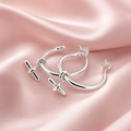 T Bar Charm Hoops