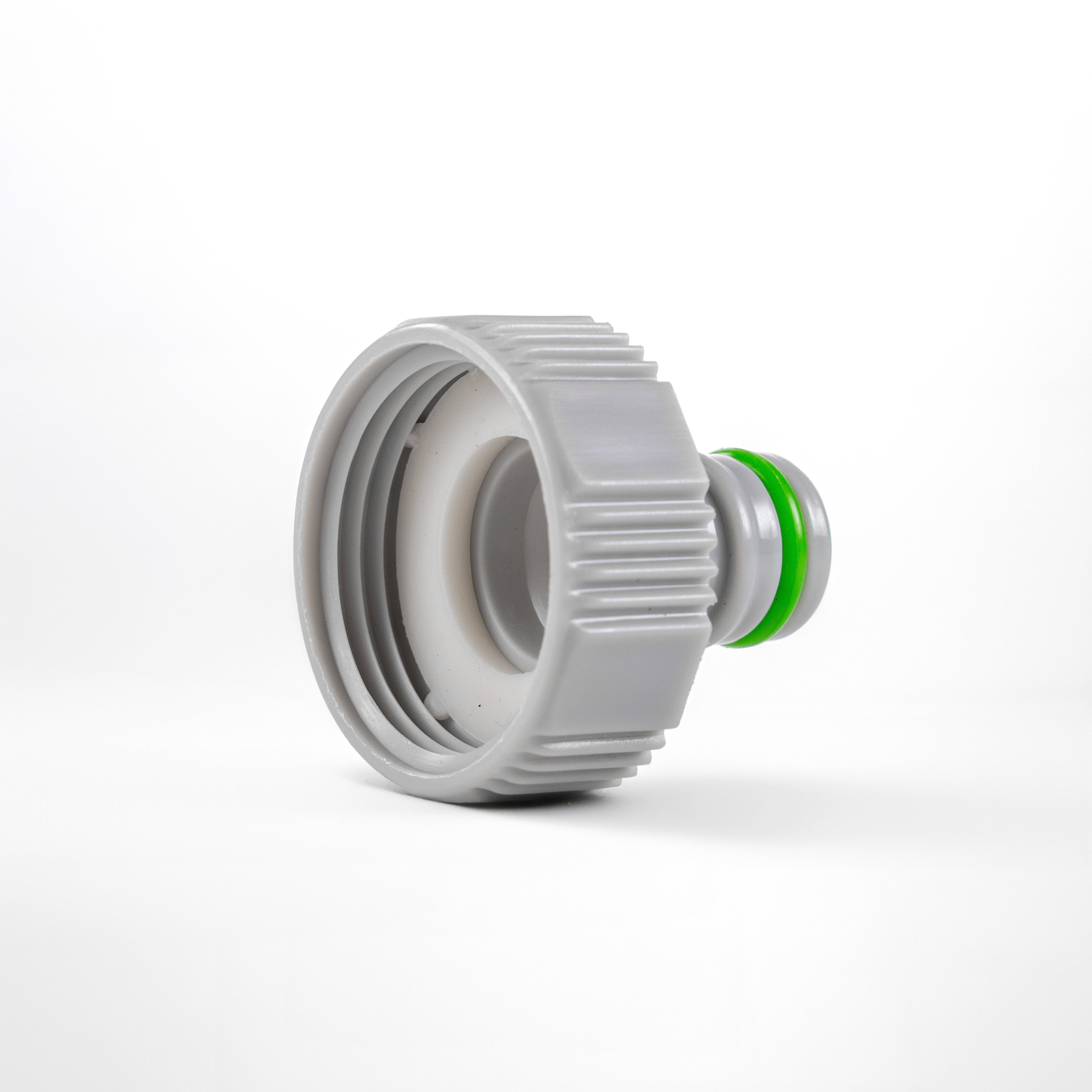 Female Tap Connector 1" or 3/4" BSP Female, Green/Gray