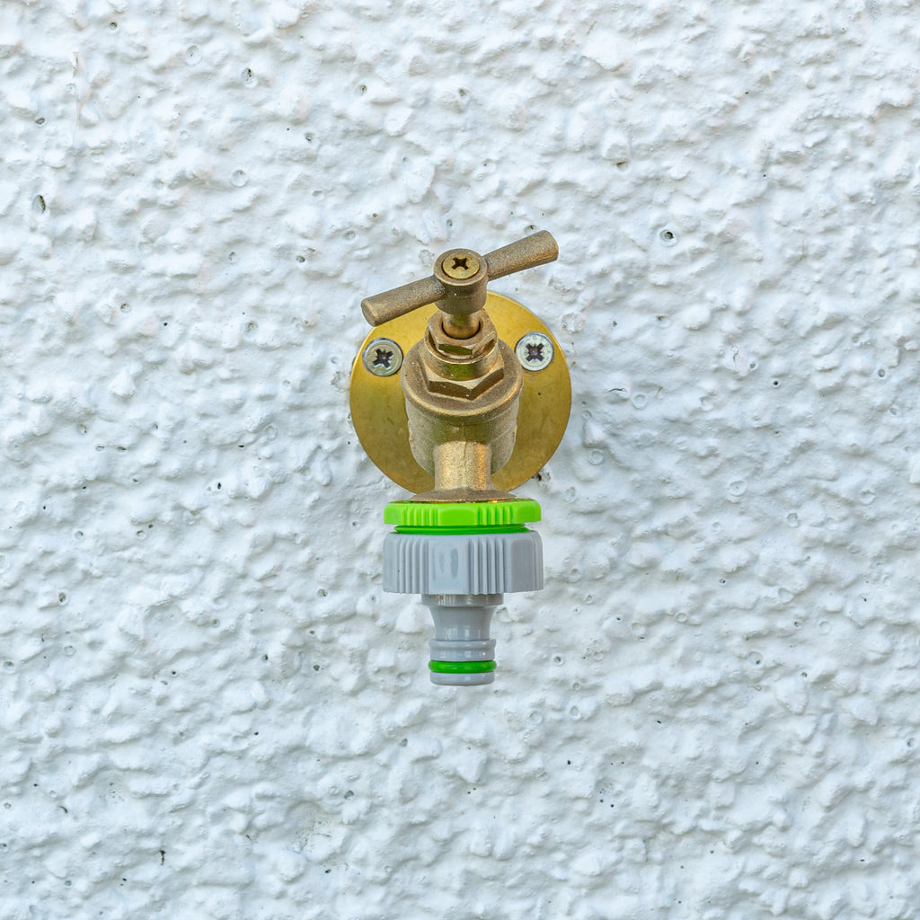 Female Tap Connector 1" or 3/4" BSP Female, Green/Gray