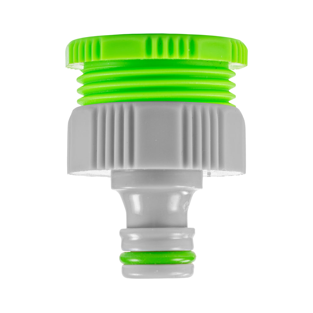 Female Tap Connector 1" or 3/4" BSP Female, Green/Gray