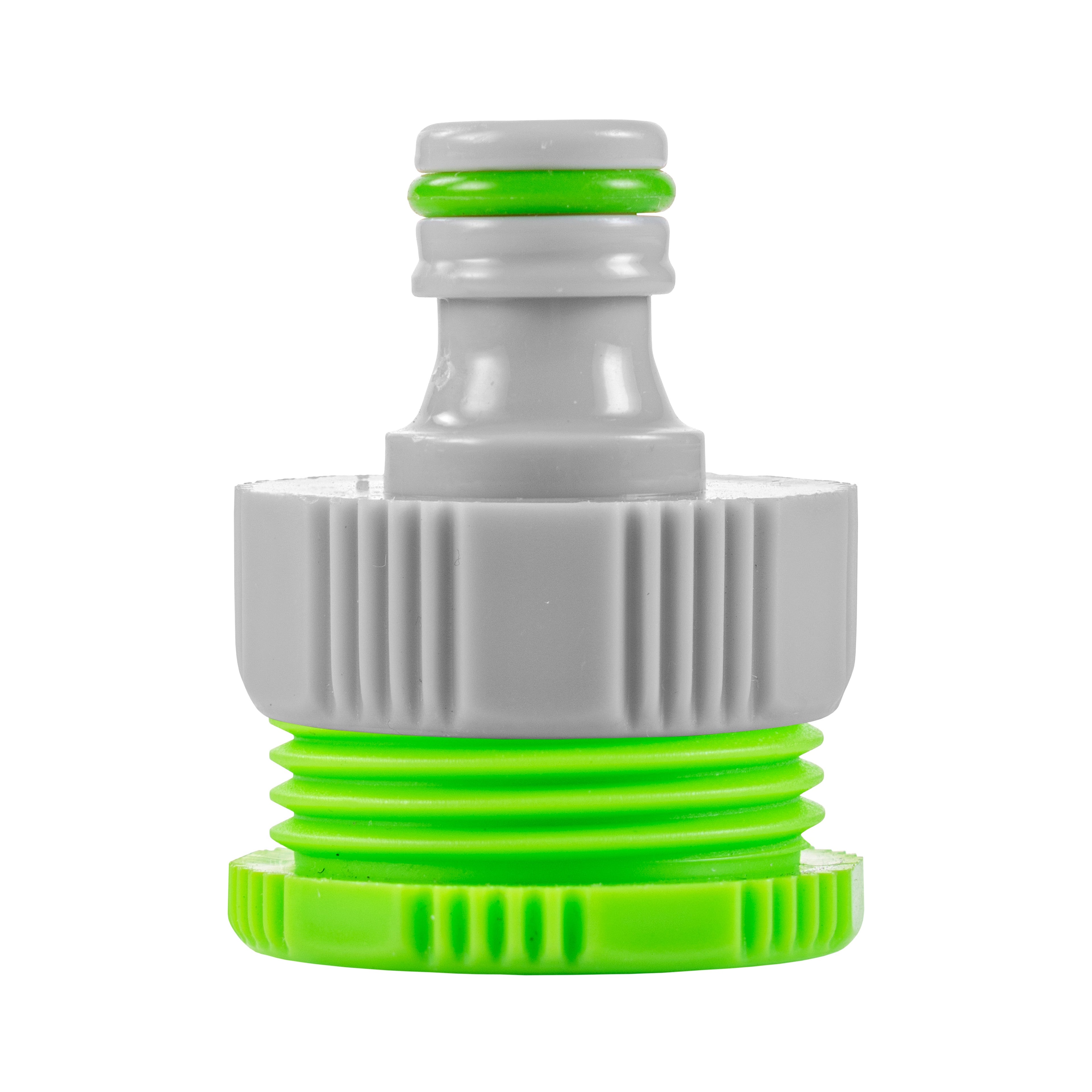 Female Tap Connector 1" or 3/4" BSP Female, Green/Gray