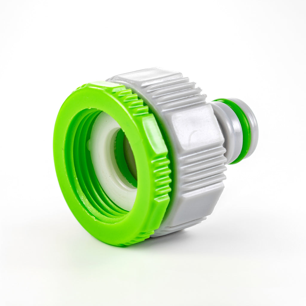 Female Tap Connector 3/4" or 1/2" BSP Female, Green/Gray