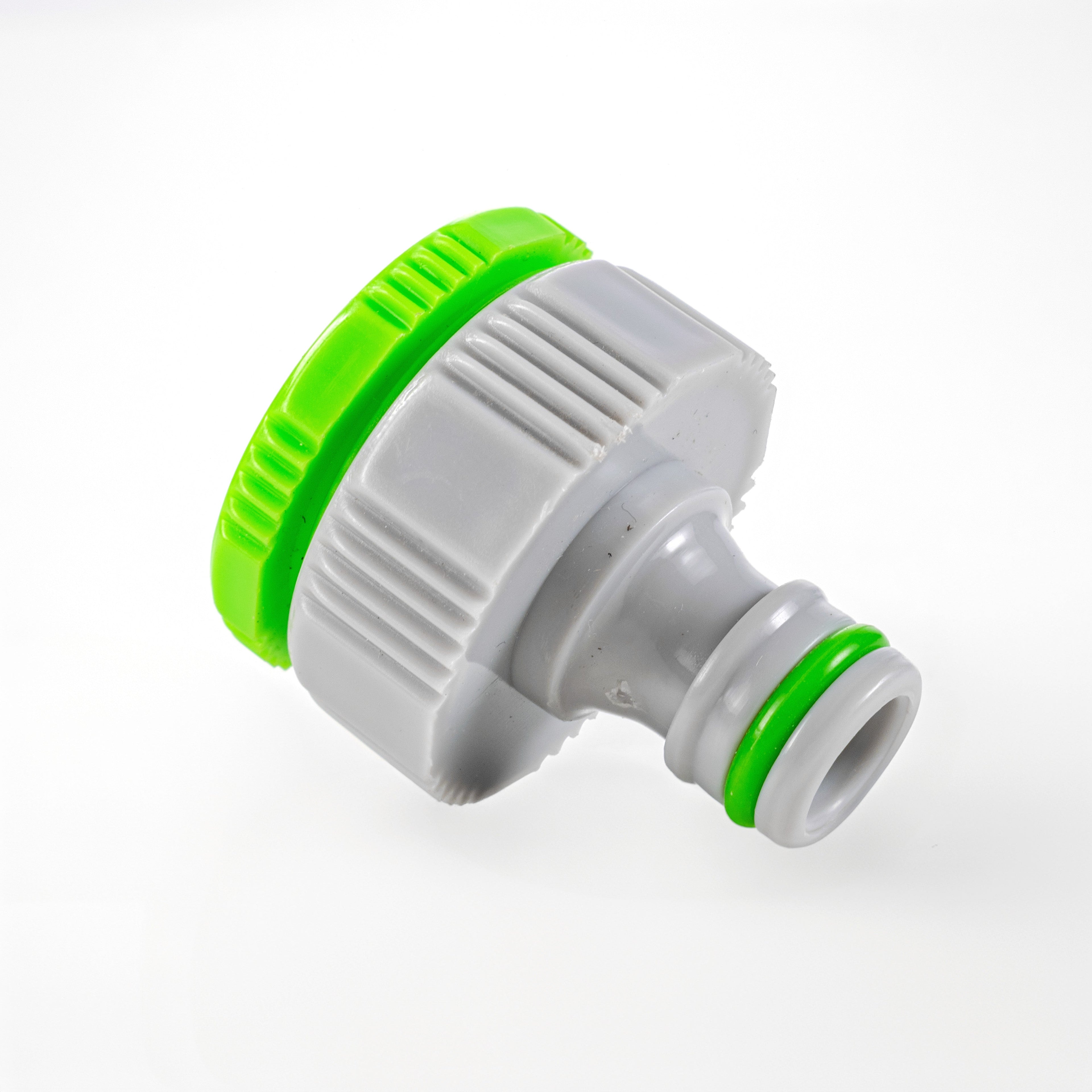 Female Tap Connector 3/4" or 1/2" BSP Female, Green/Gray