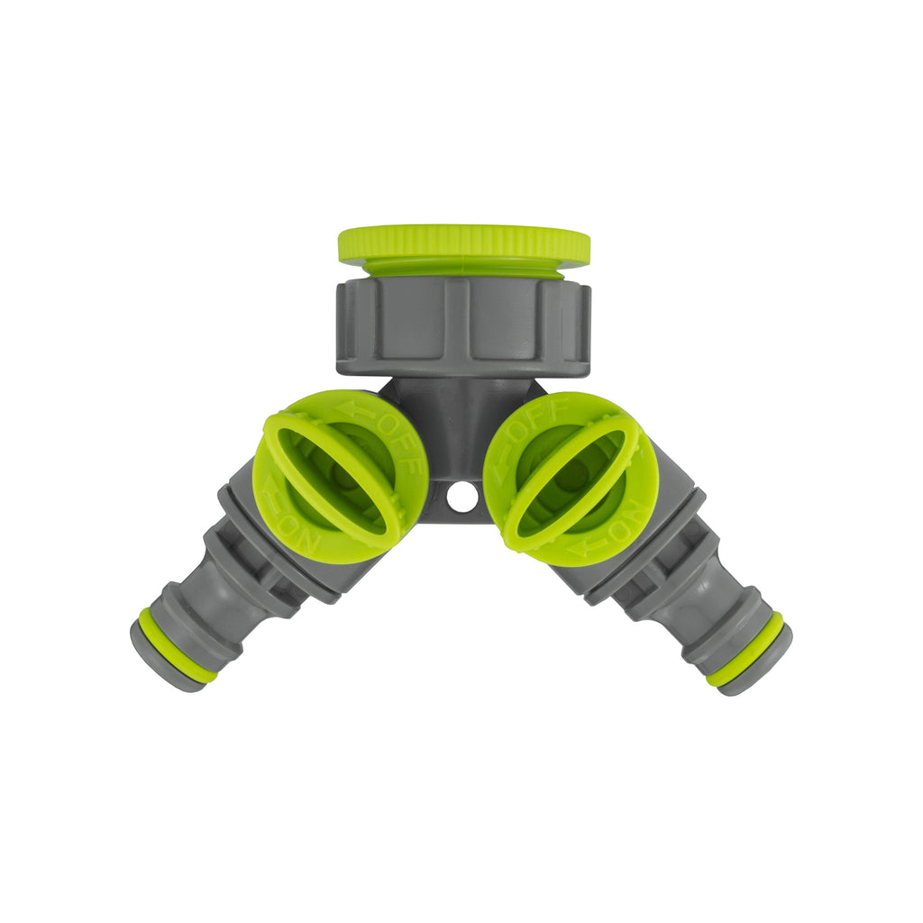 Wall Flange Kit 20mm MDPE - Brass Tap & Two Way Splitter