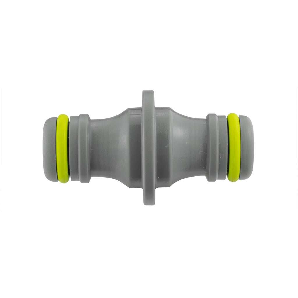 IBC 2” S60X6 Cap with Threaded Hose Fitting, Double Male and Hose Connector Lime