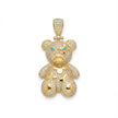Gold Pendant – Teddy with Sparkling Stones – 14ct Gold