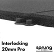 20mm PRO Interlocking Gym Tiles – Connection Inserts Included