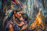 Tribal Motherhood Blanket
