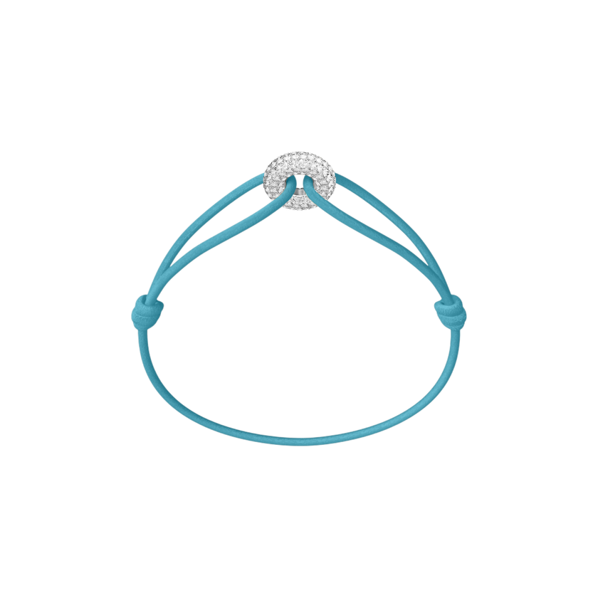 Mini Silver Soho Pavé Cord Bracelet