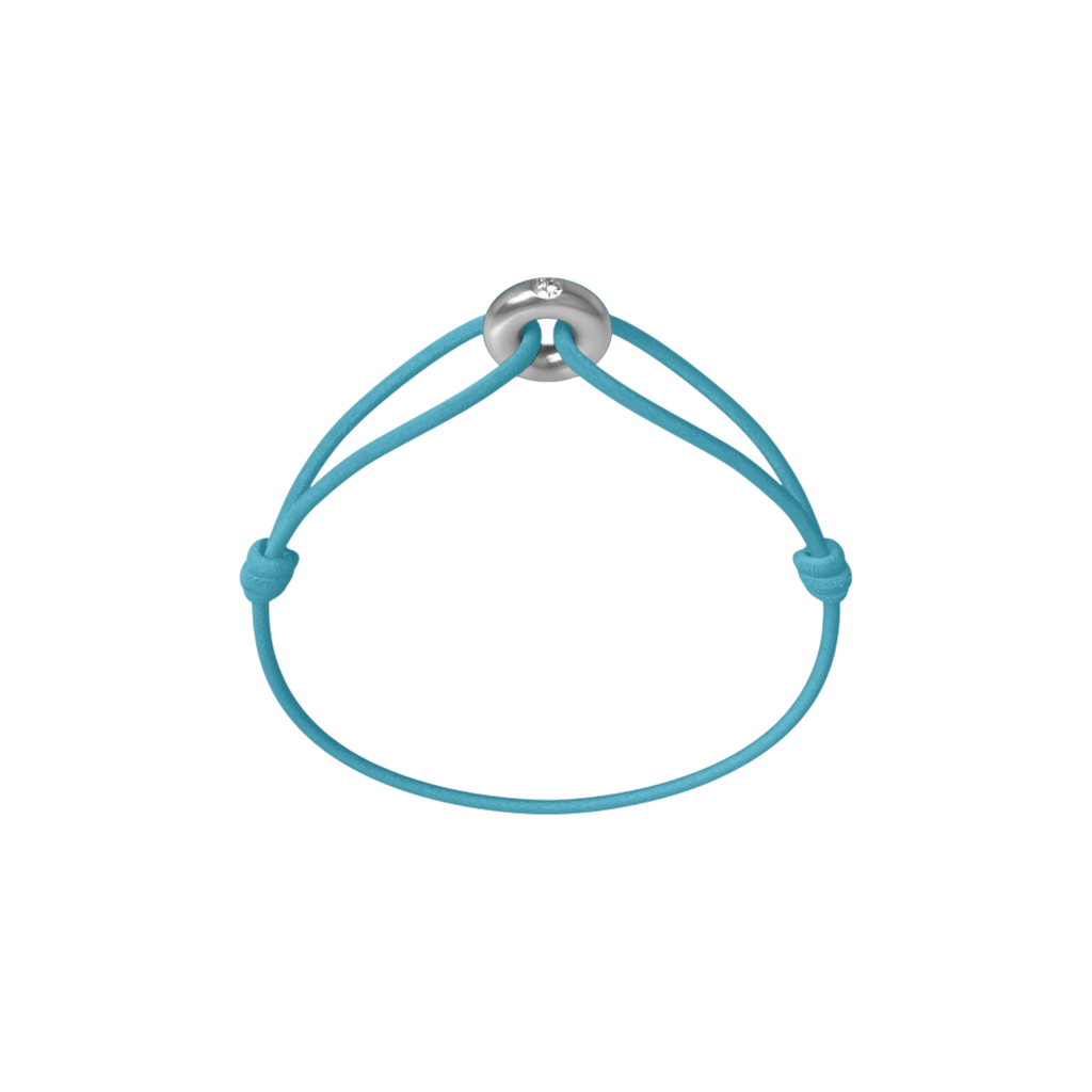 Mini Silver Soho Diamond Cord Bracelet