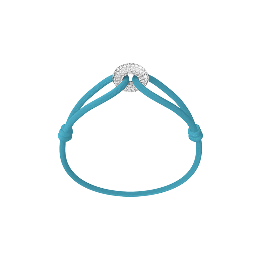 Silver Soho Pavé Cord Bracelet