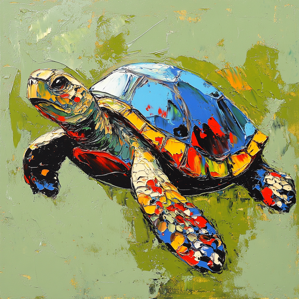 Turtle's Radiant Canvas