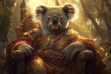 Twilight Majesty Koala Canvas