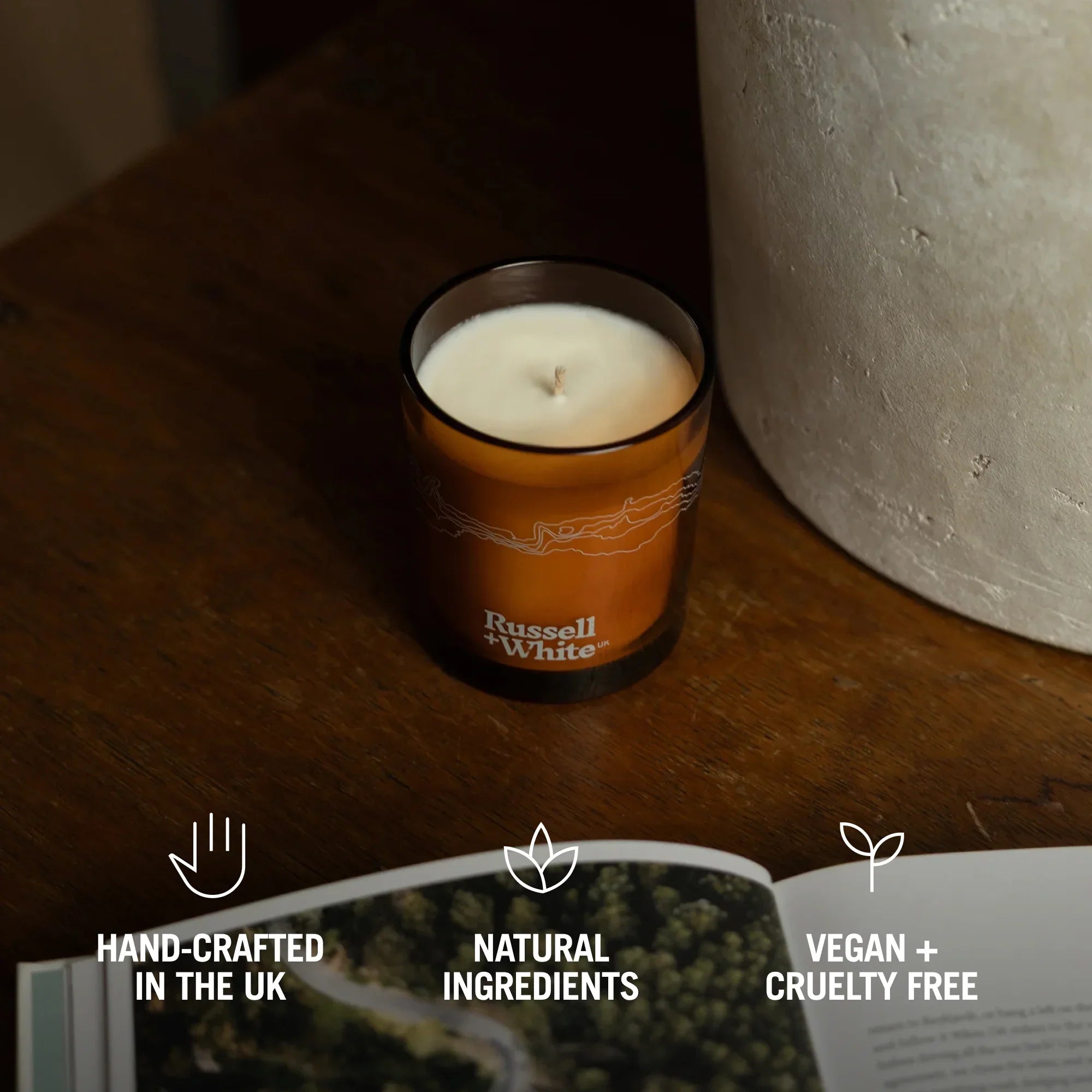 Firenze Leather 250g Scented Soy Candle Refill