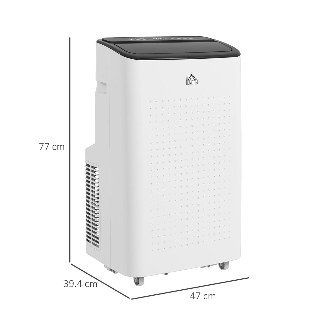 HOMCOM 14000 BTU Mobile Air Conditioner for Room up to 35m\'c2\'b2, Smart Home WiFi Compatible, with Dehumidifier, Fan, 24H Timer