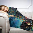 Motorcyclist's Neon Journey Blanket