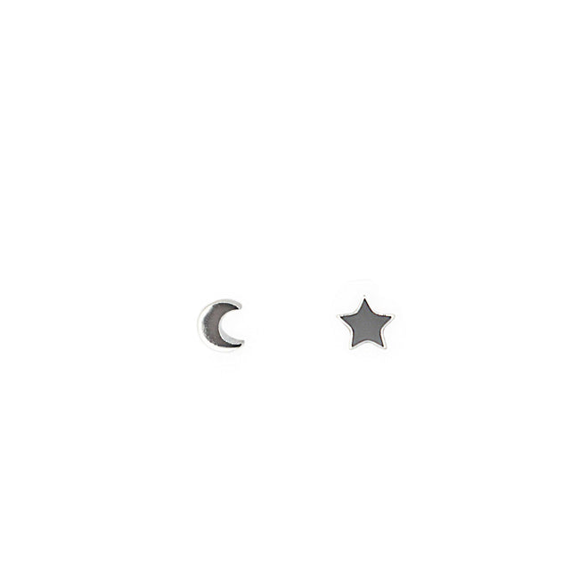 Moon and Star Studs