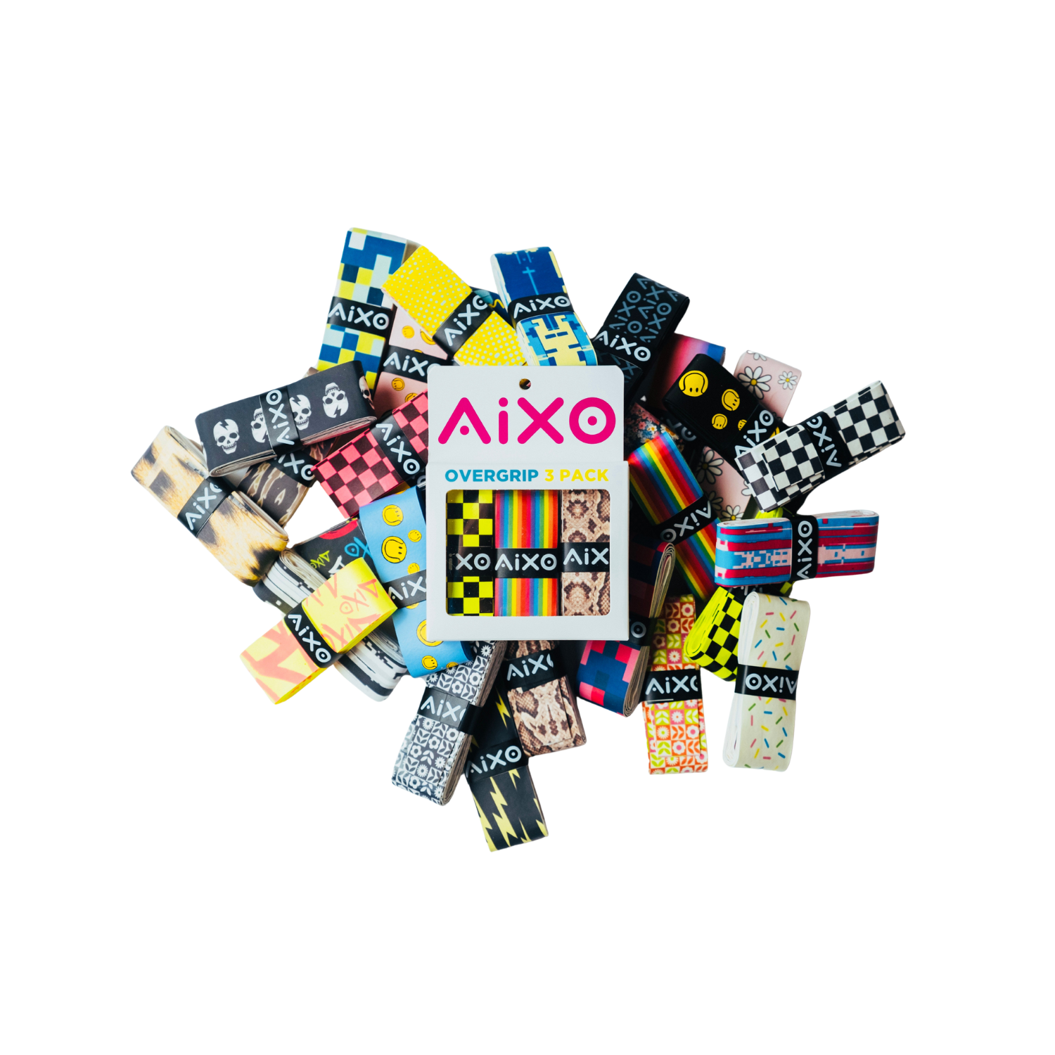 Aixo Checker Dry Overgrip Monochrome