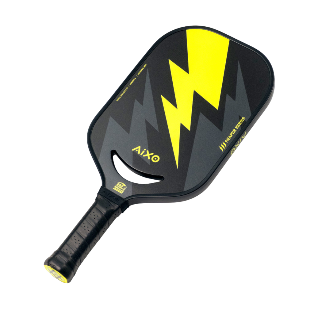 Aixo P14C Reaper Series Insane Bolt 18k Raw Carbon Pickleball Paddle