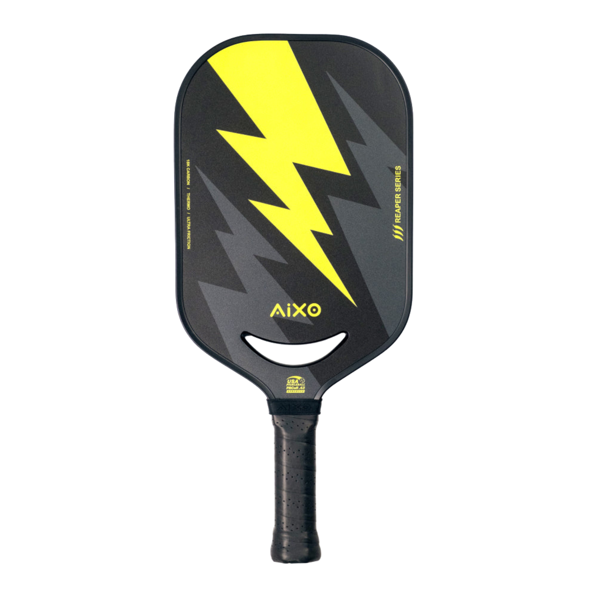 Aixo P14C Reaper Series Insane Bolt 18k Rohcarbon Pickleball-Schläger