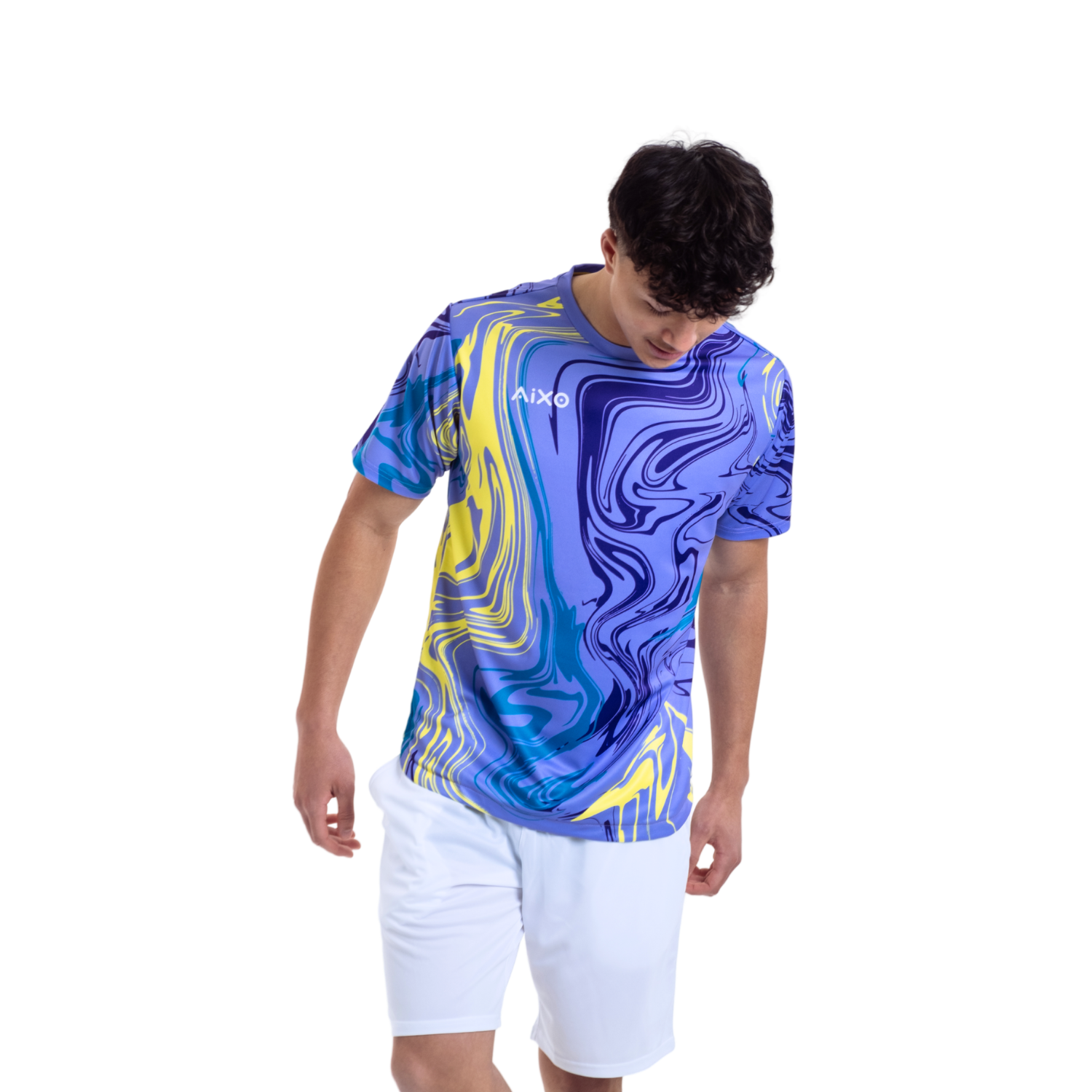 Aixo Chrome Mens T Shirt Lilac