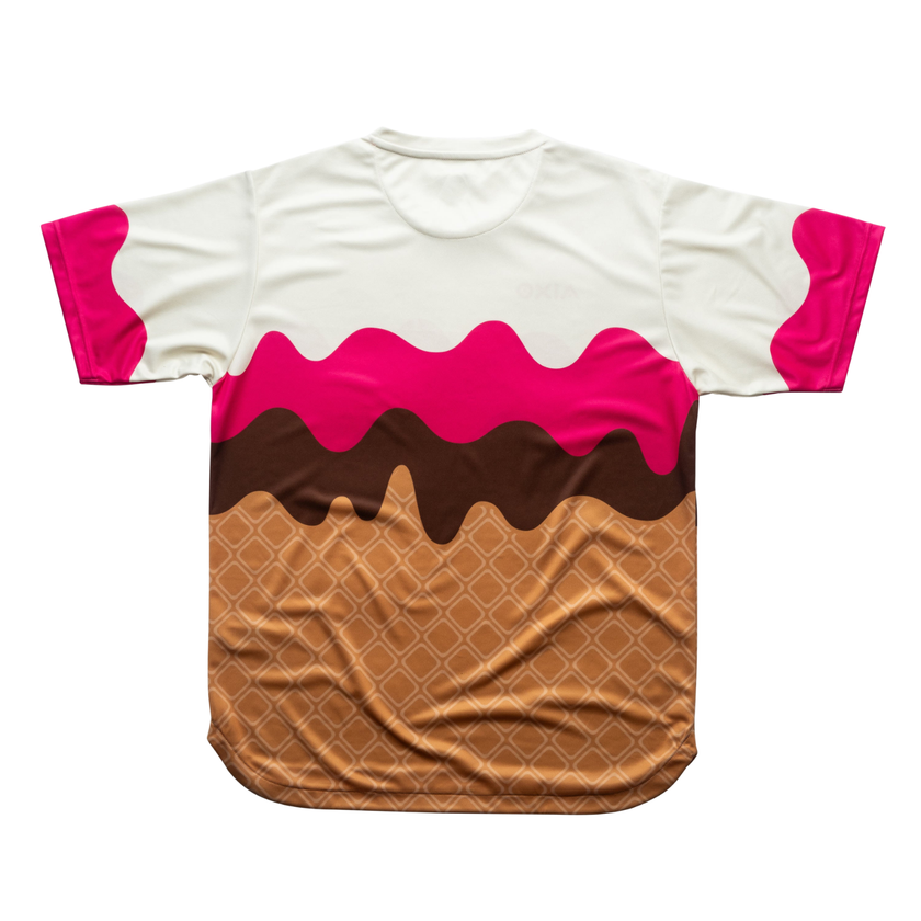 Aixo Sundae Herren T-Shirt Vanille Himbeer Schokolade