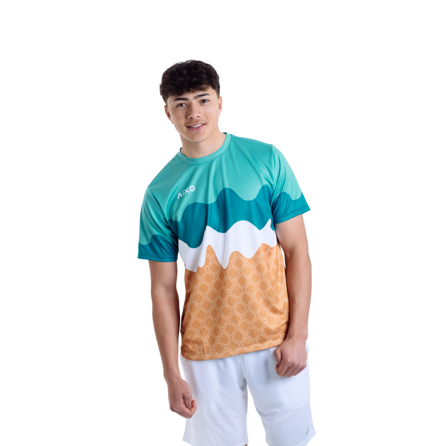 Aixo Sundae Herren T-Shirt Vanille Himbeer Schokolade