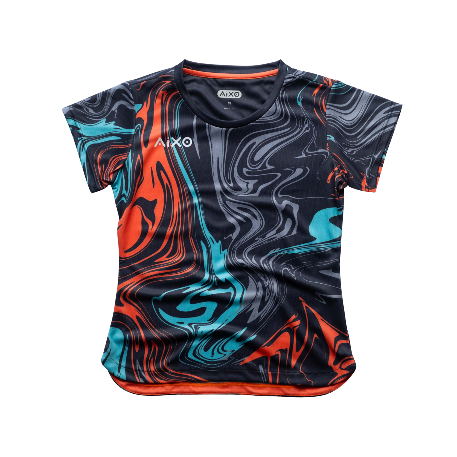 Aixo Chrome Womens T Shirt Graphite