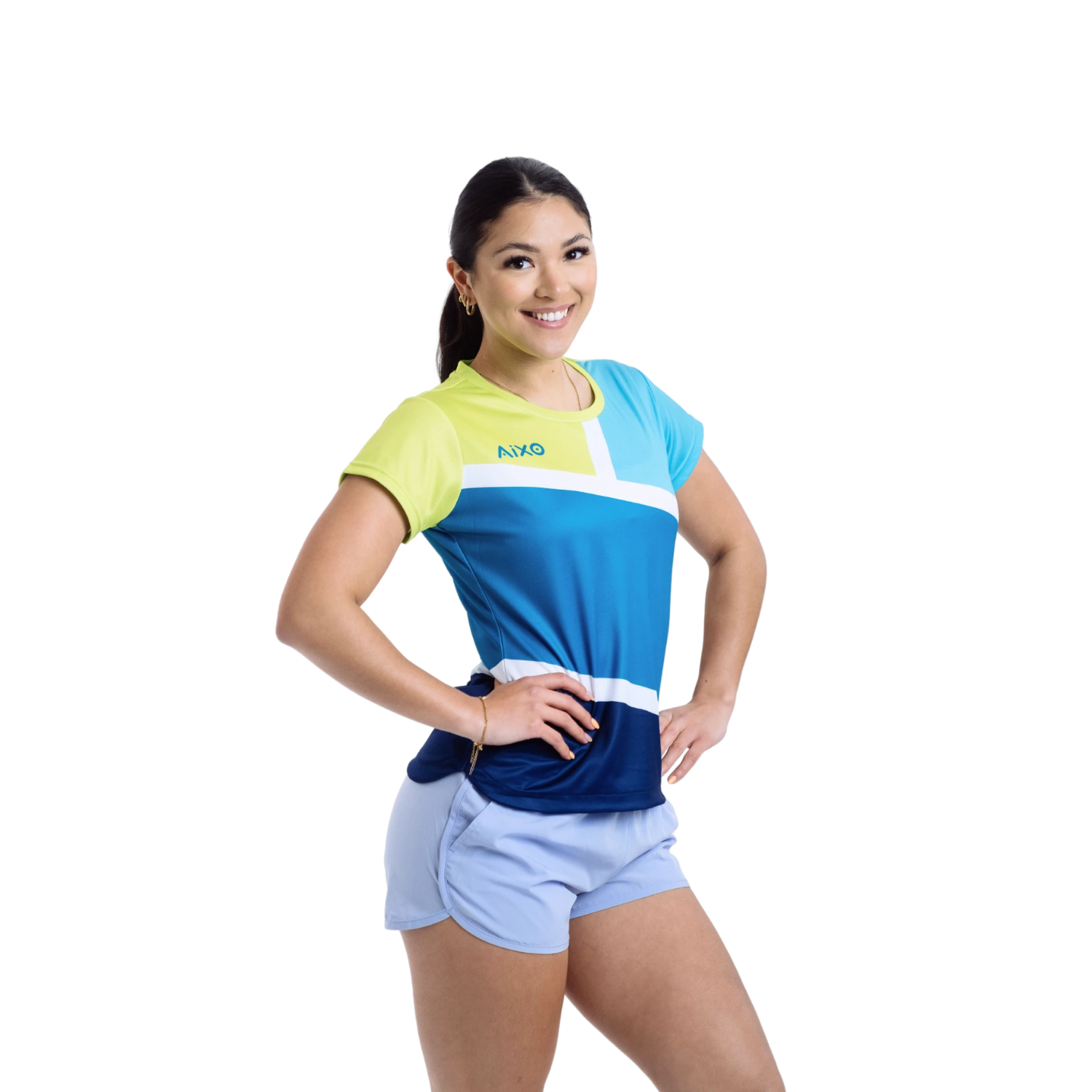 Aixo Court Damen T-Shirt Petrol