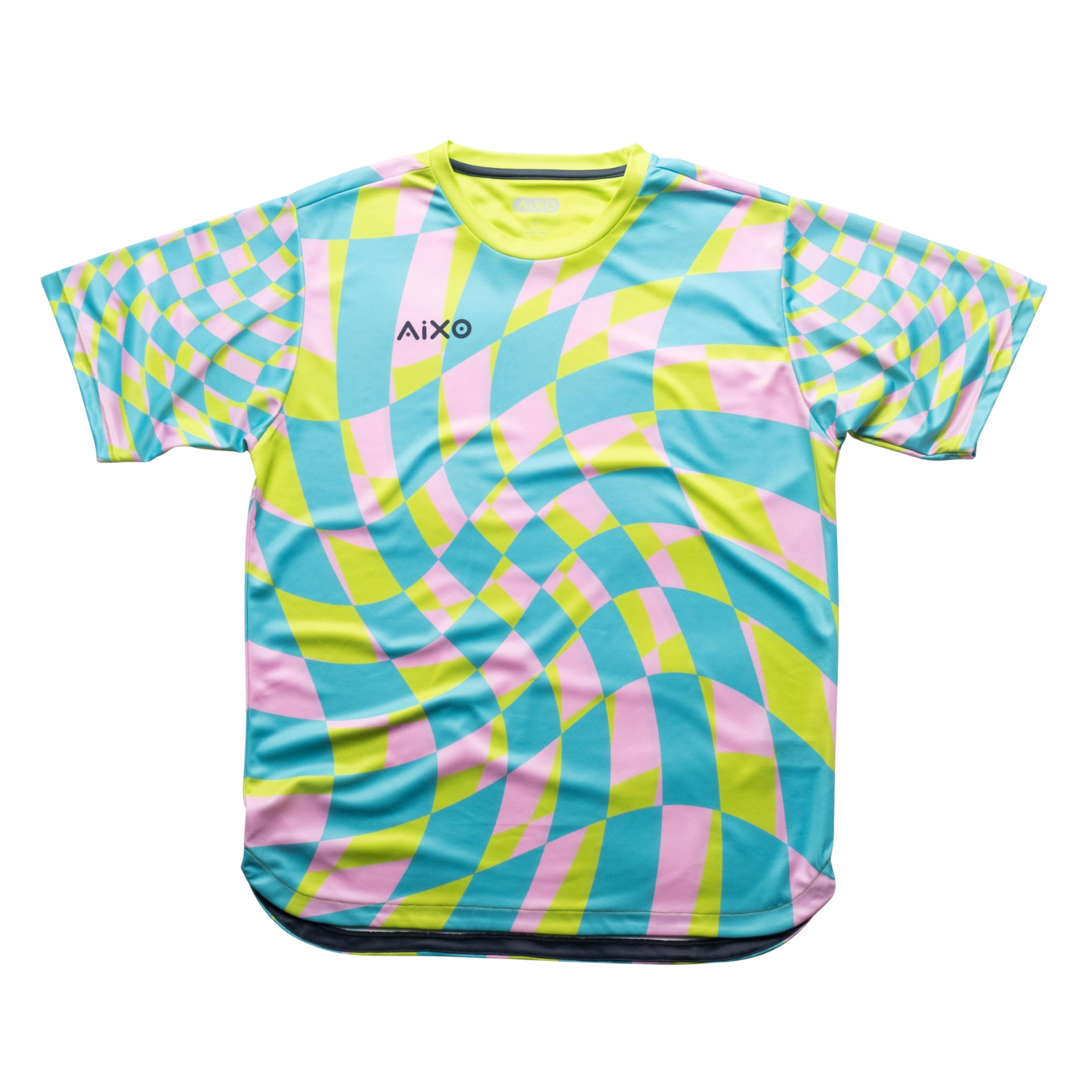 Aixo Karo Herren T-Shirt Grau Kariert