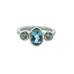 Oval Topaz Trilogy Empire Ring