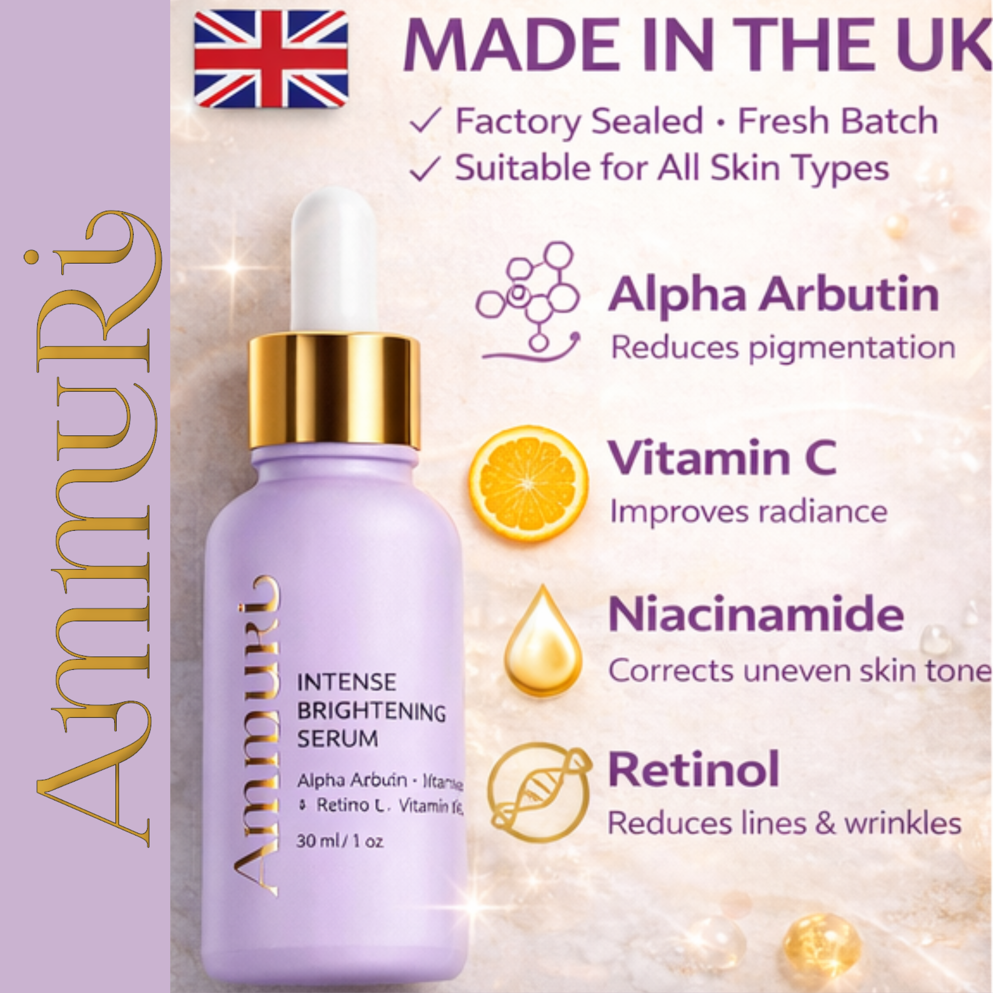 Kojic Acid & Alpha Arbutin Dark Spot Corrector Serum | Fade Hyperpigmentation | Ammuri