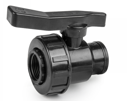 IBC 2” S60X6 Cap with Large Plastic Valve and Geka Type Fitting