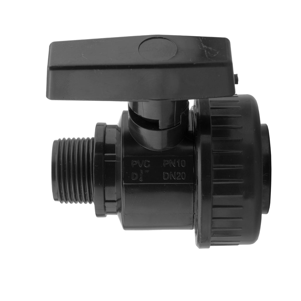Wall Flange Kit 32mm MDPE + Large Plastic Valve & 32mm MDPE Straight