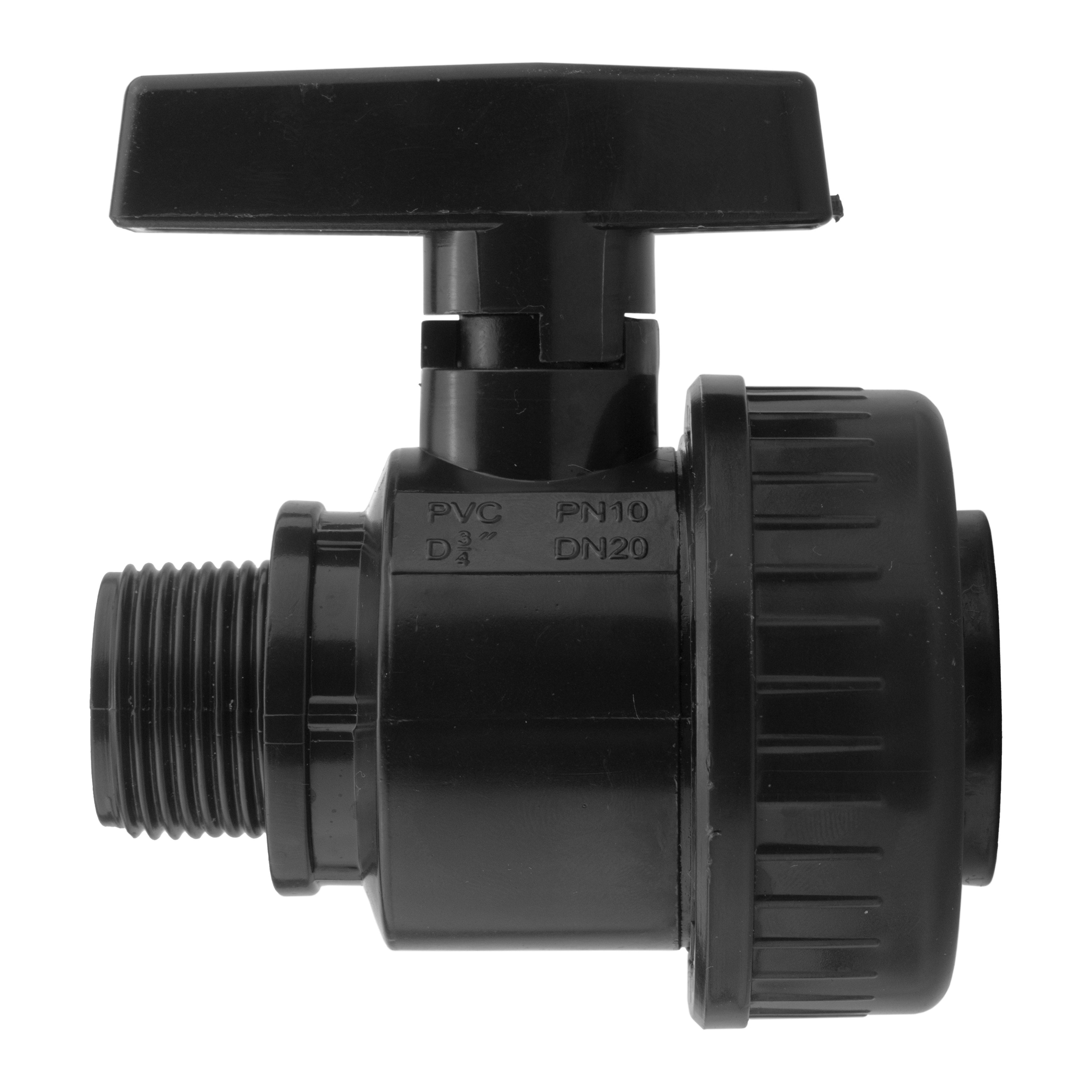 Wall Flange Kit 32mm MDPE + Large Plastic Valve 3/4" BSP