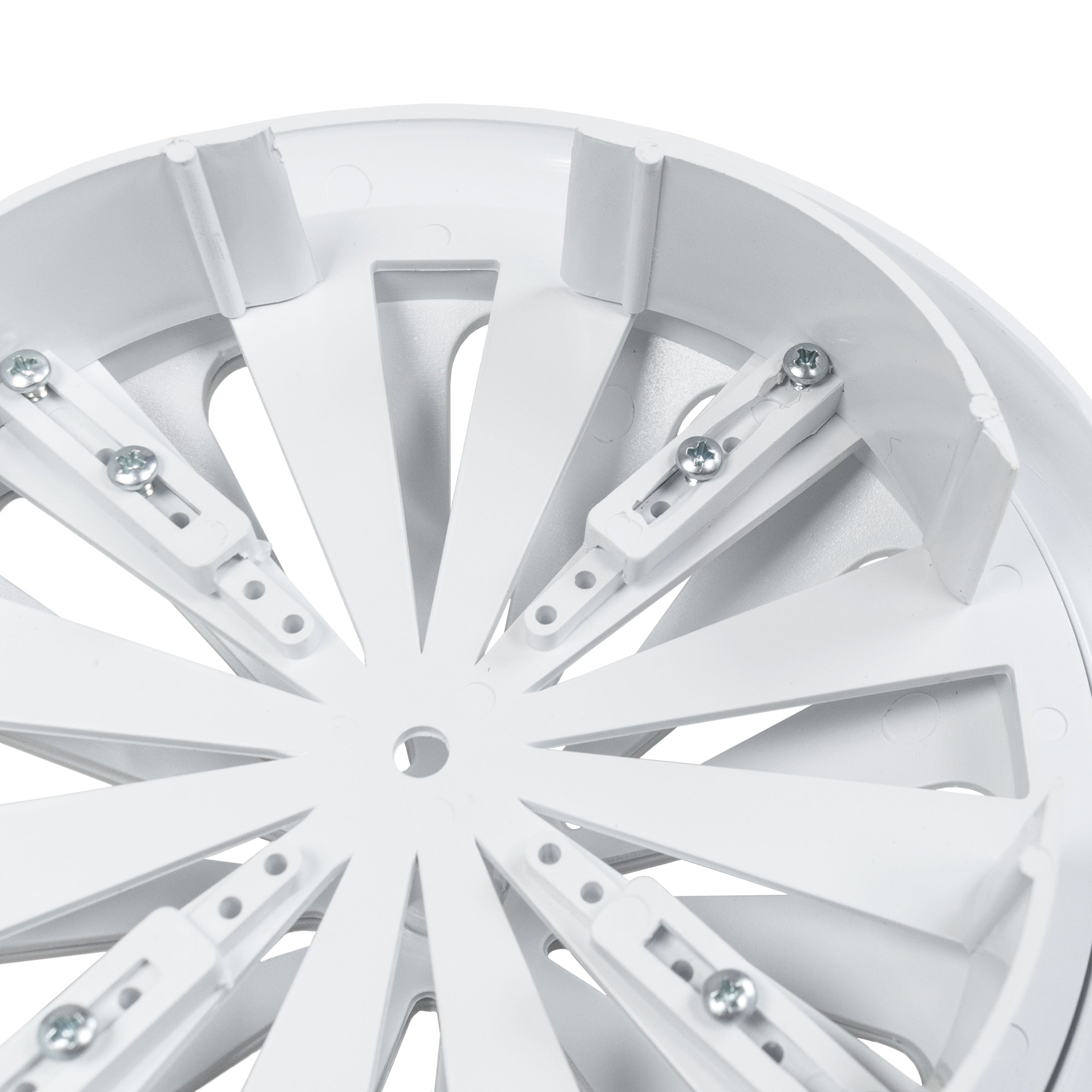 Adjustable Louvre Vent Round 80mm-160mm White