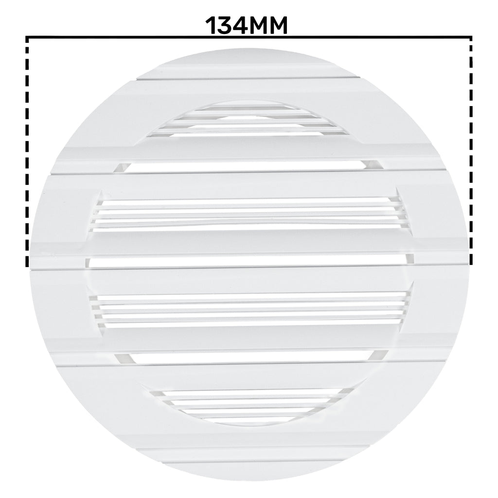Louvre Vent Round Bella 100mm White