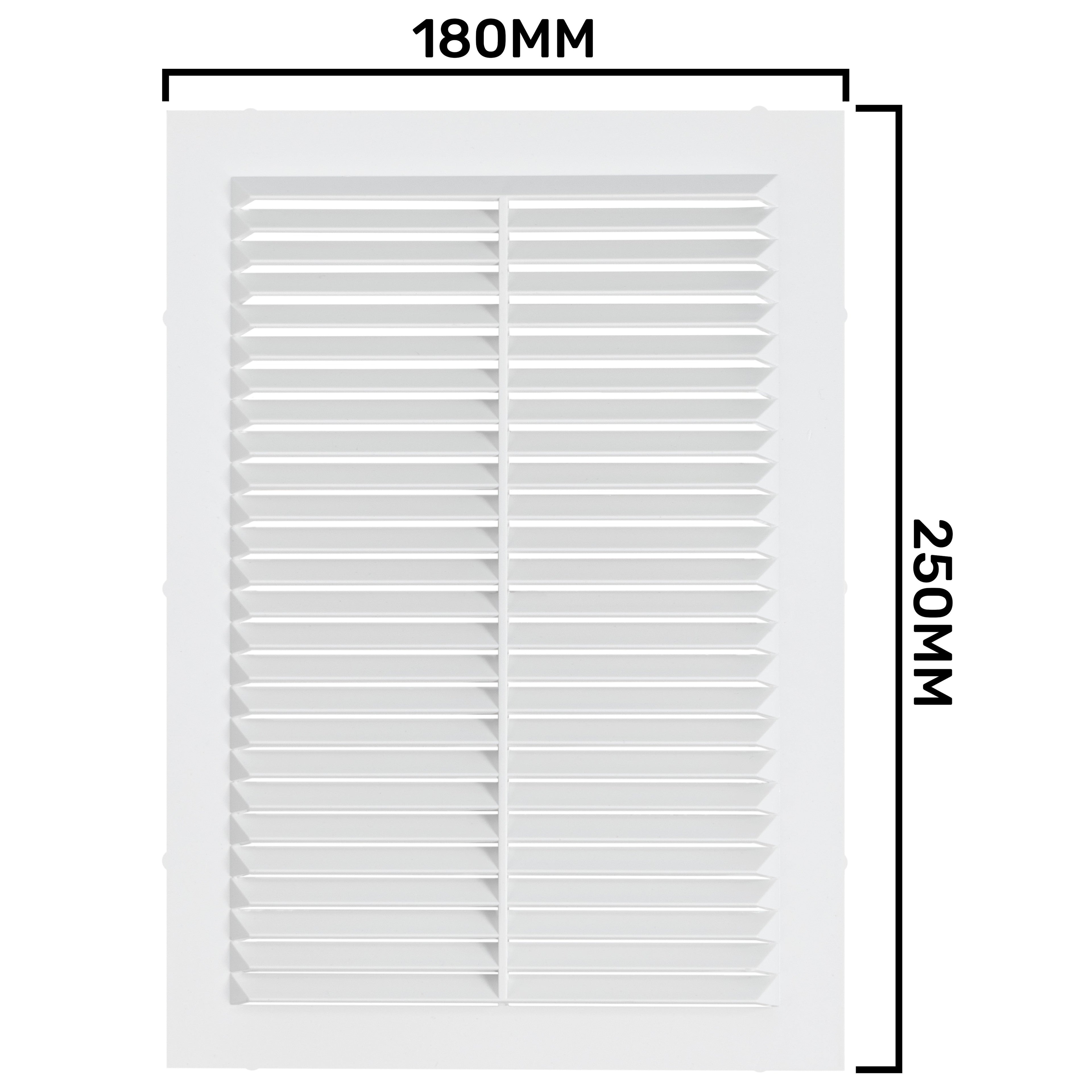 Louvre Vent D/180X250RW Classic 180mm X 250mm with Fly Screen