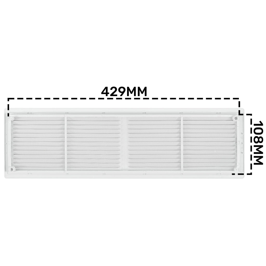 Louvre Vent D/430X110RW Classic 430mm X 110mm with Fly Screen
