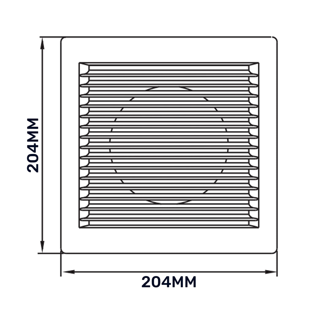 Louvre Vent White DL/150 RW LUX With Fly Mesh