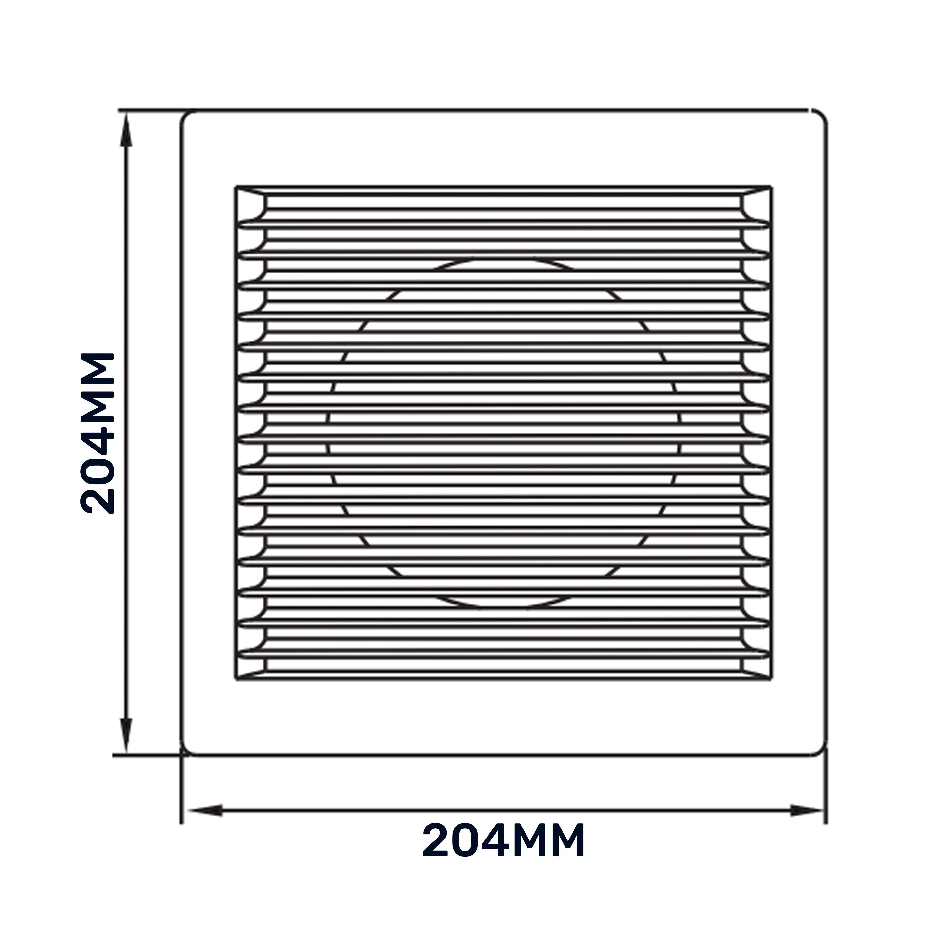 Louvre Vent White DL/150 RW LUX With Fly Mesh