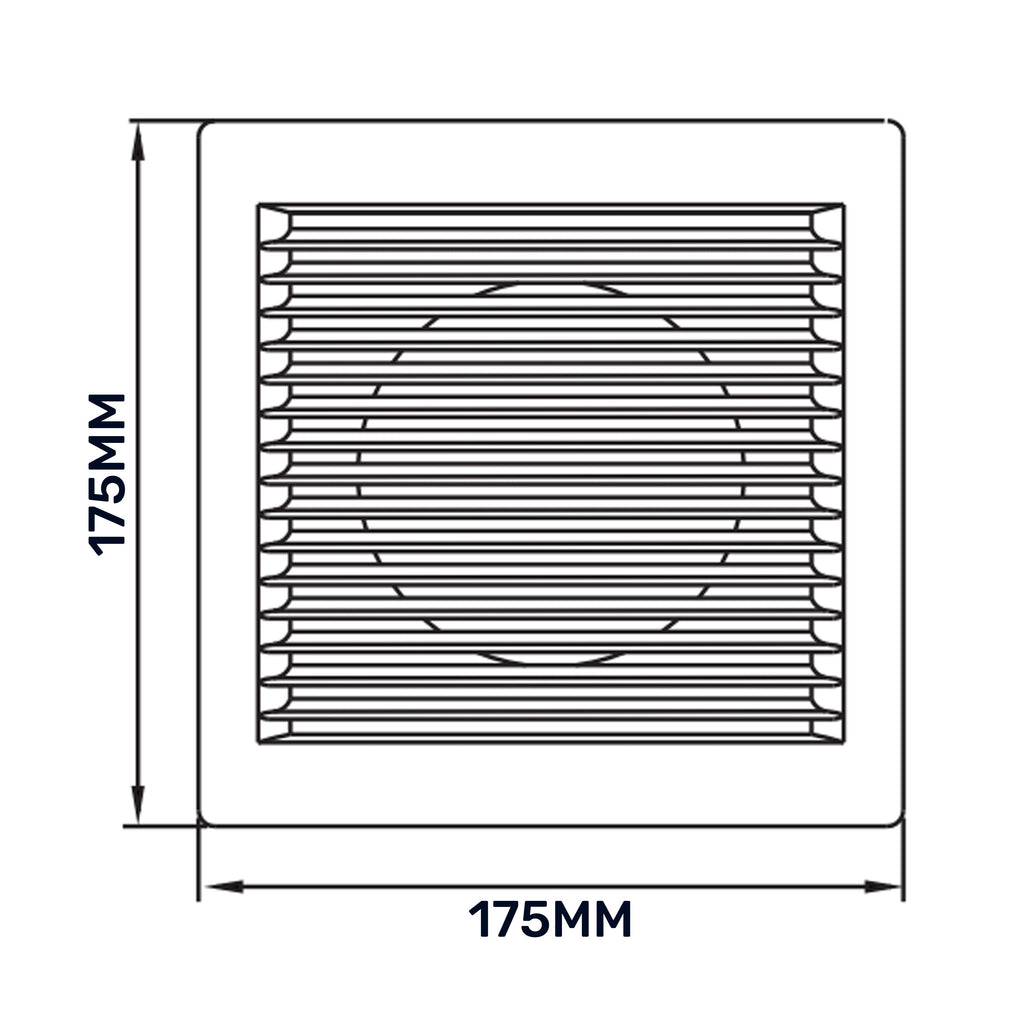 Louvre Vent White DL/125 RW LUX With Fly Mesh