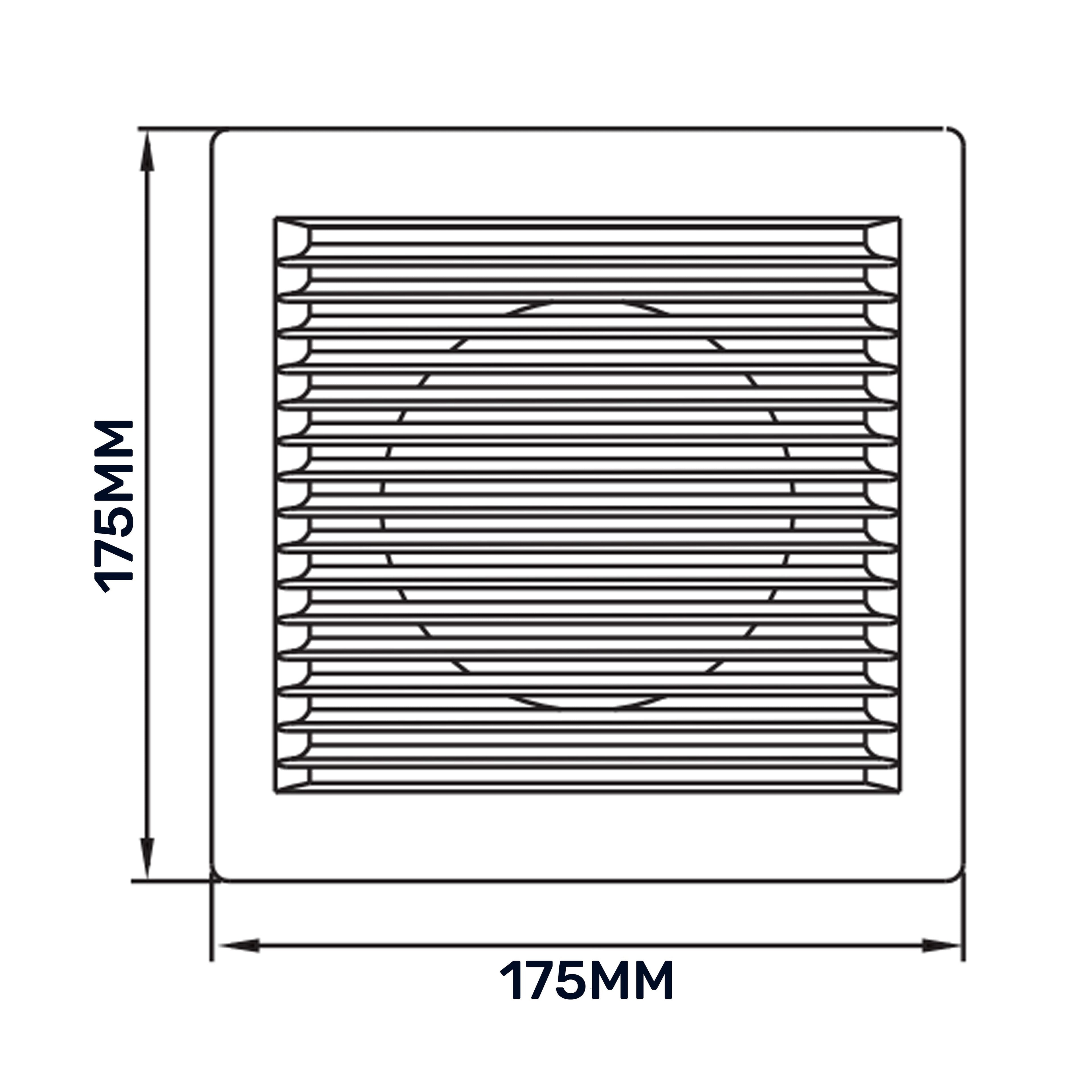 Louvre Vent White DL/125 RW LUX With Fly Mesh